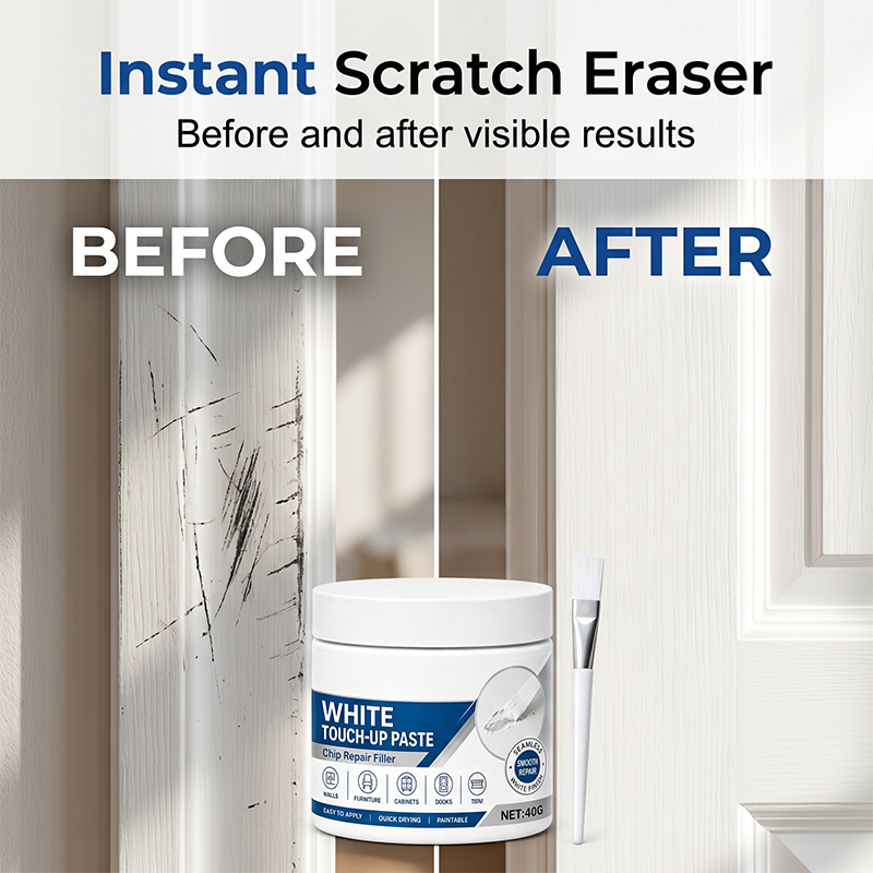 Before and after scratch repair